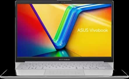 ASUS Vivobook Go 14 laptop in silver, open, front view