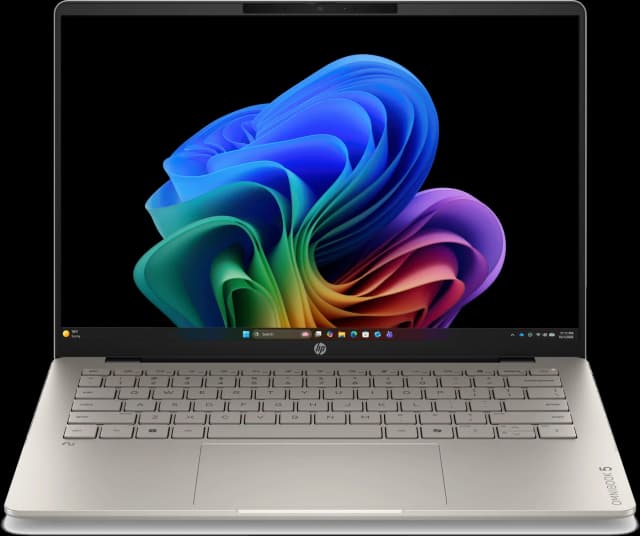 A laptop, open, seen from the front